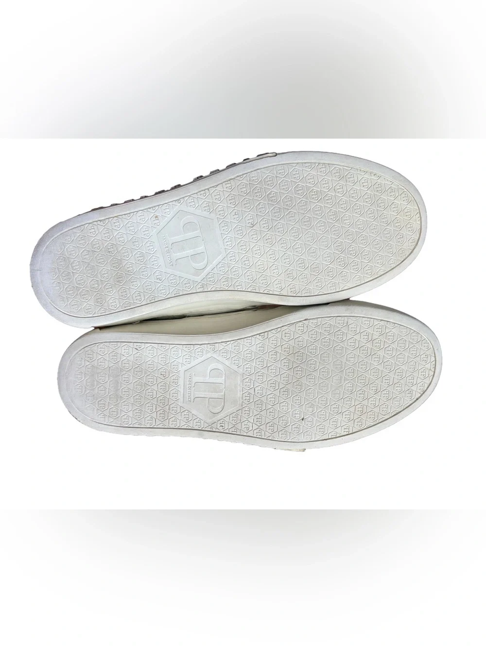Authentic Philipp Plein Skull Low Top Sneackers White Size 40 Made in Italy